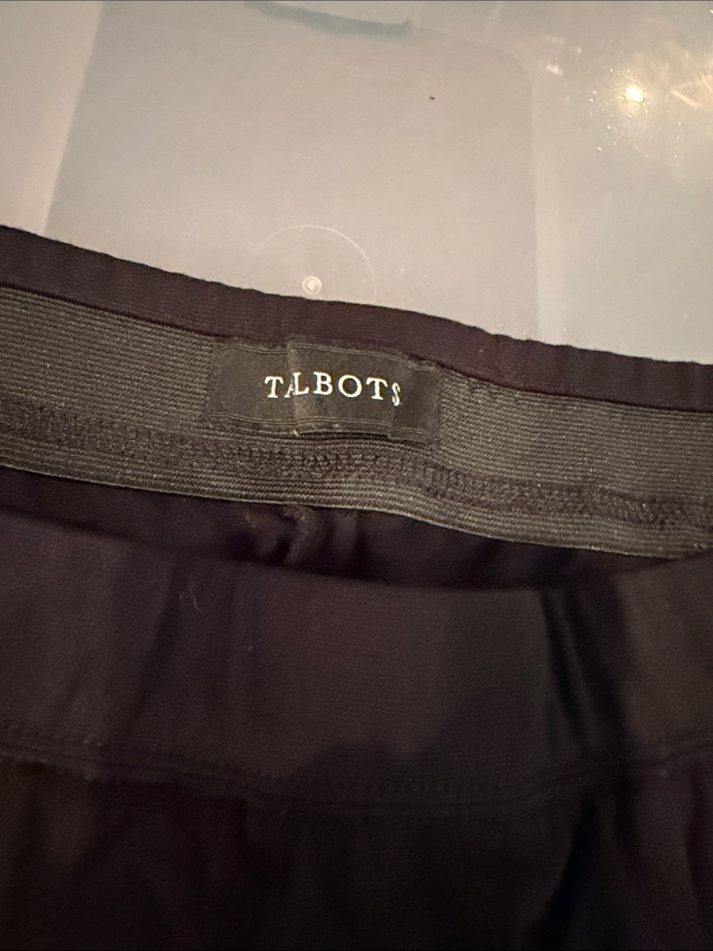 Talbots Black Elastic-Waist pants